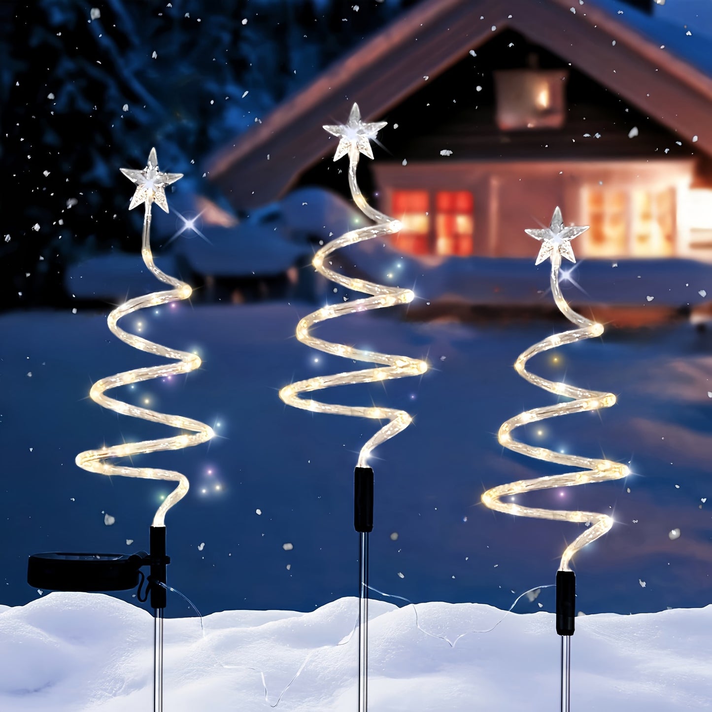 Solar Spiral Christmas Tree Lights Path finders