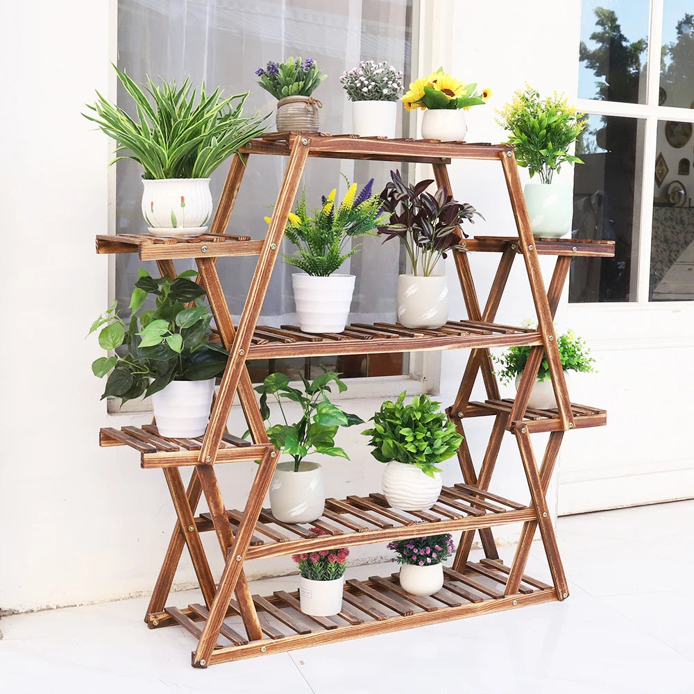 Tall Wood Plant Stand