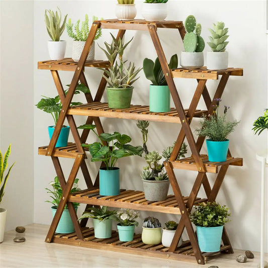 Tall Wood Plant Stand