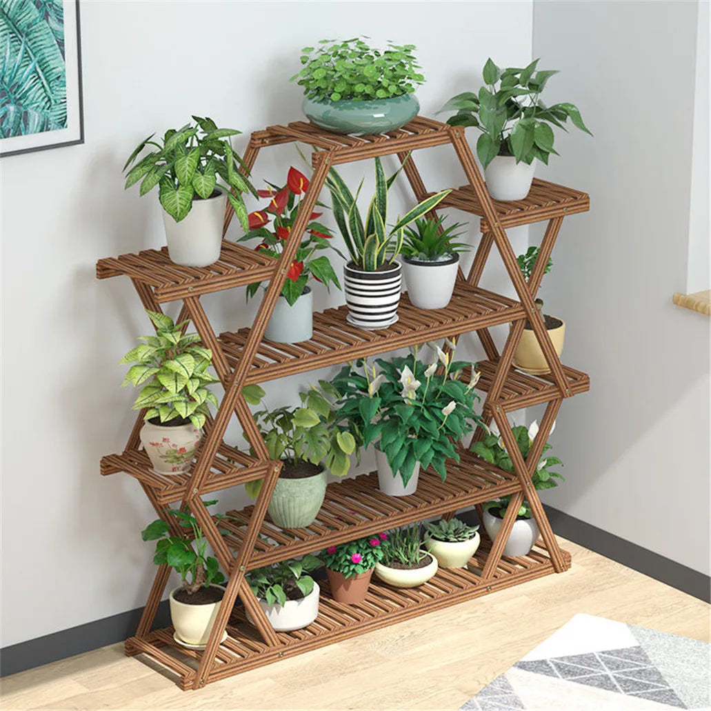 Tall Wood Plant Stand