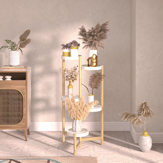 Indoor Bamboo Plant Stand