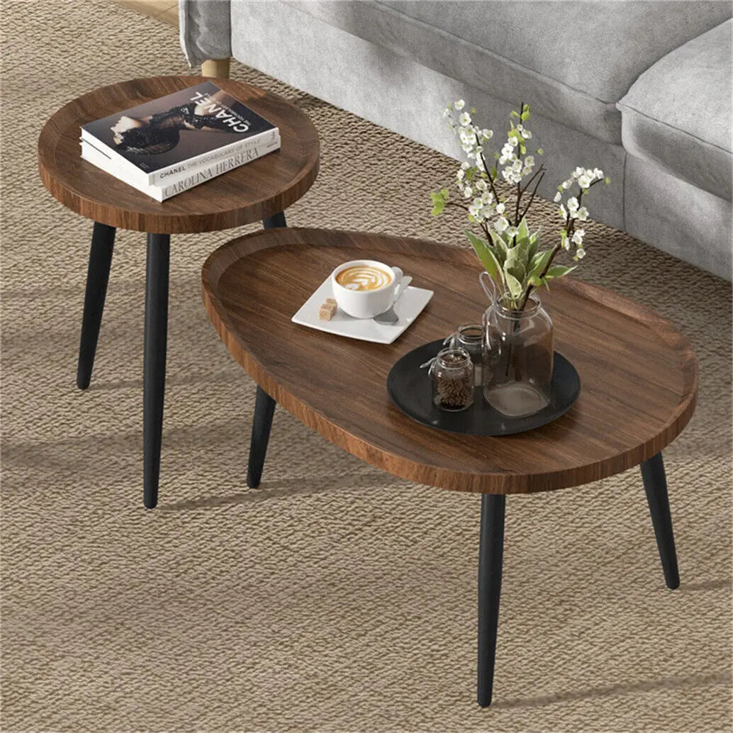 Living Room Wooden Coffee Table Set