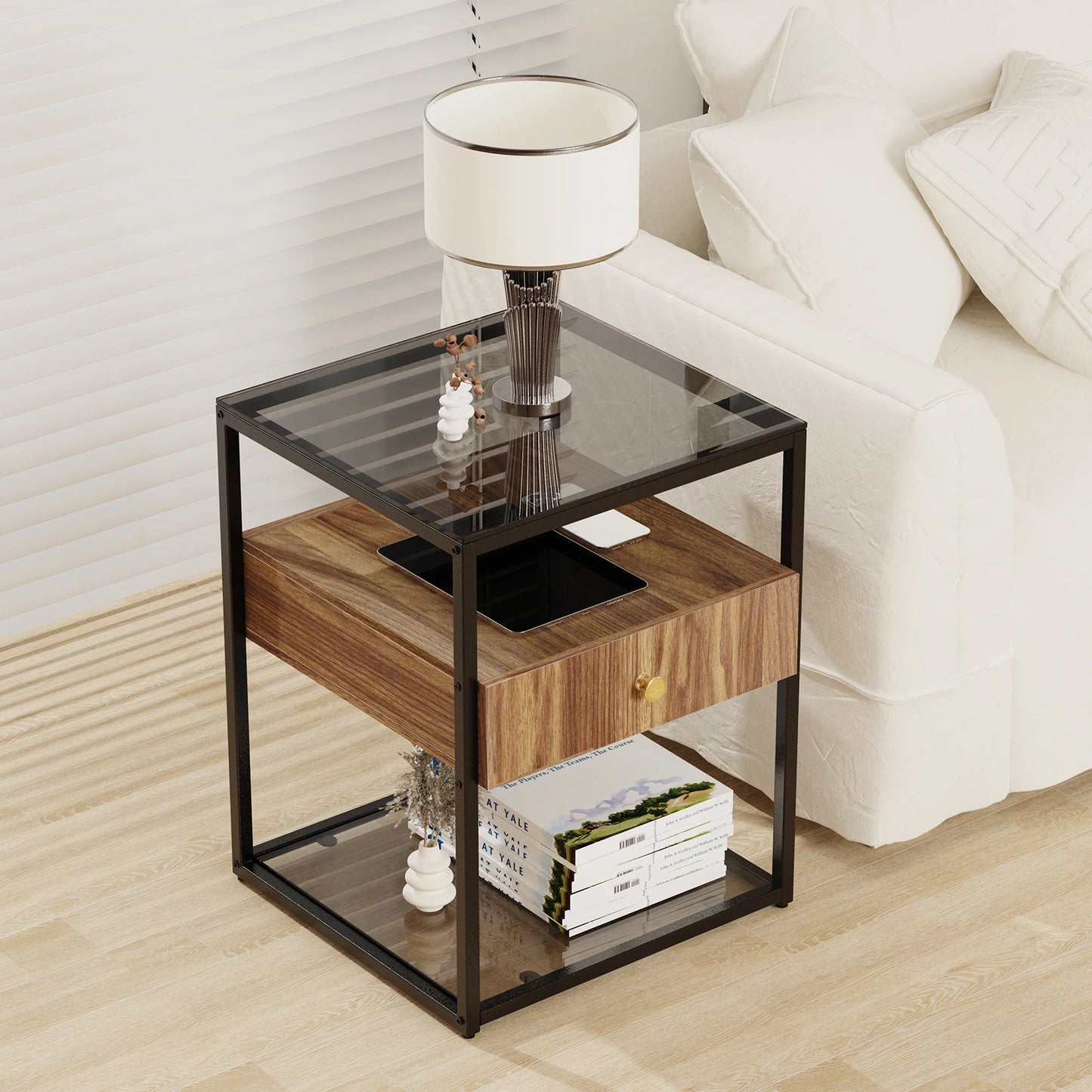 Tempered Glass Side Table