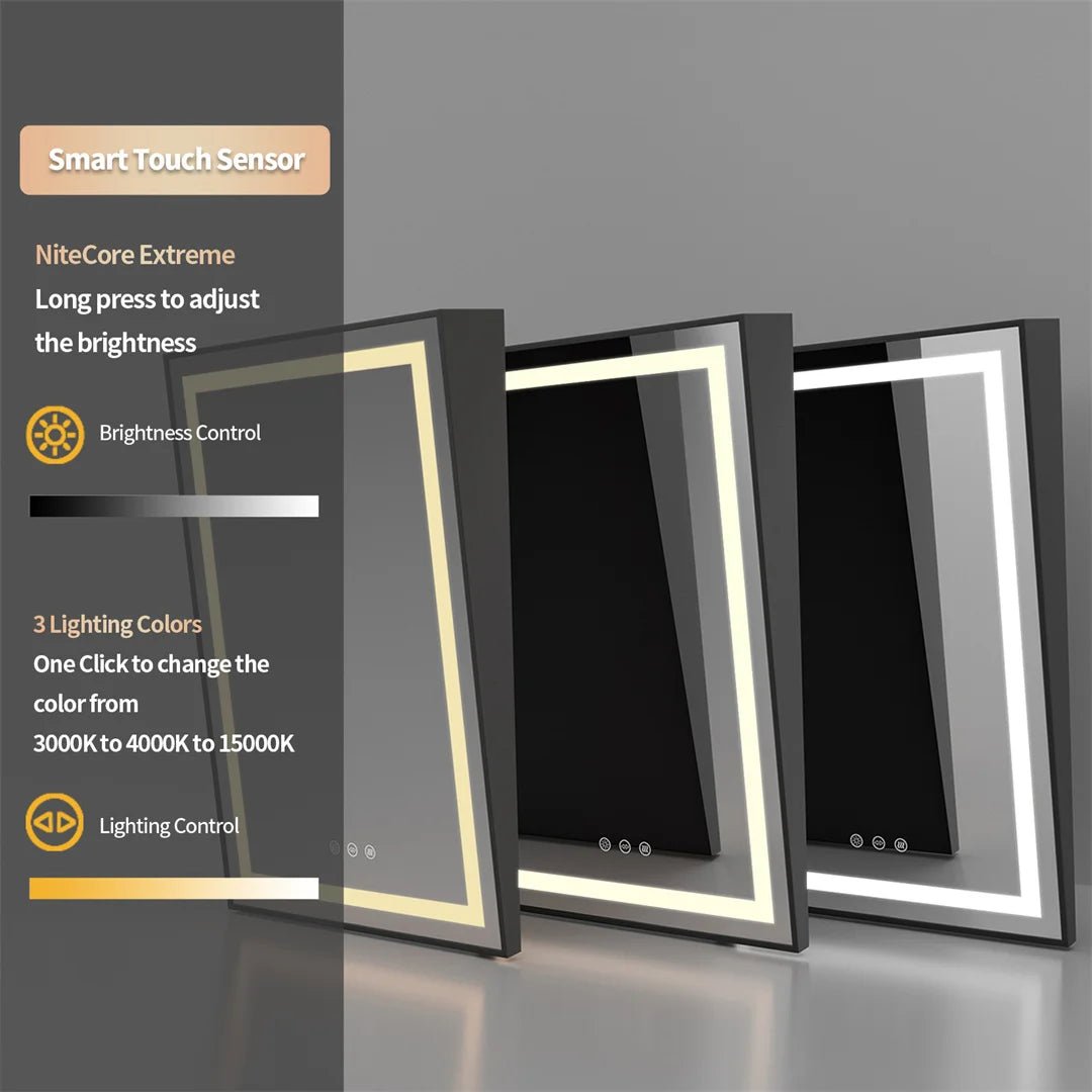 LED Lighted Wheelchair Accessible Bathroom Tilt Mirror