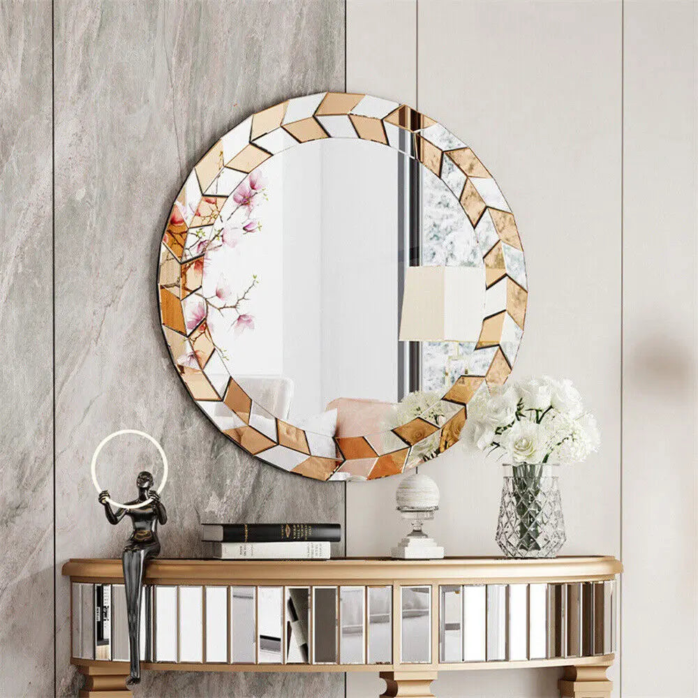 Modern Wall Mirror Decorative with Sunburst Design