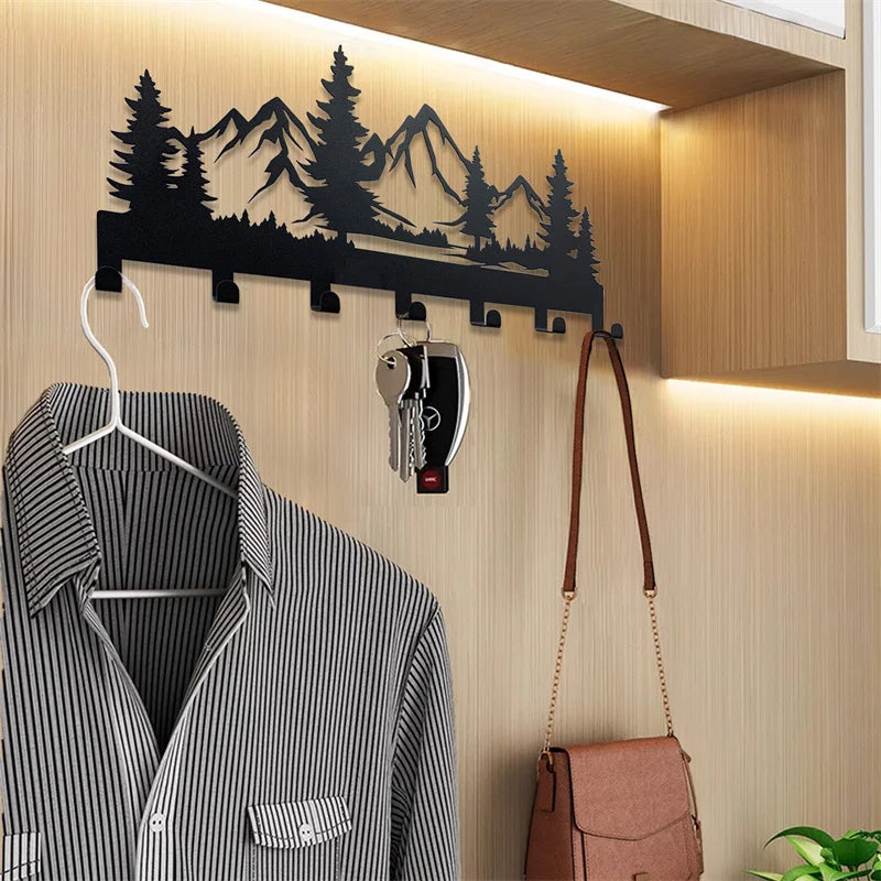 Mountain Forest Key Holder Hooks