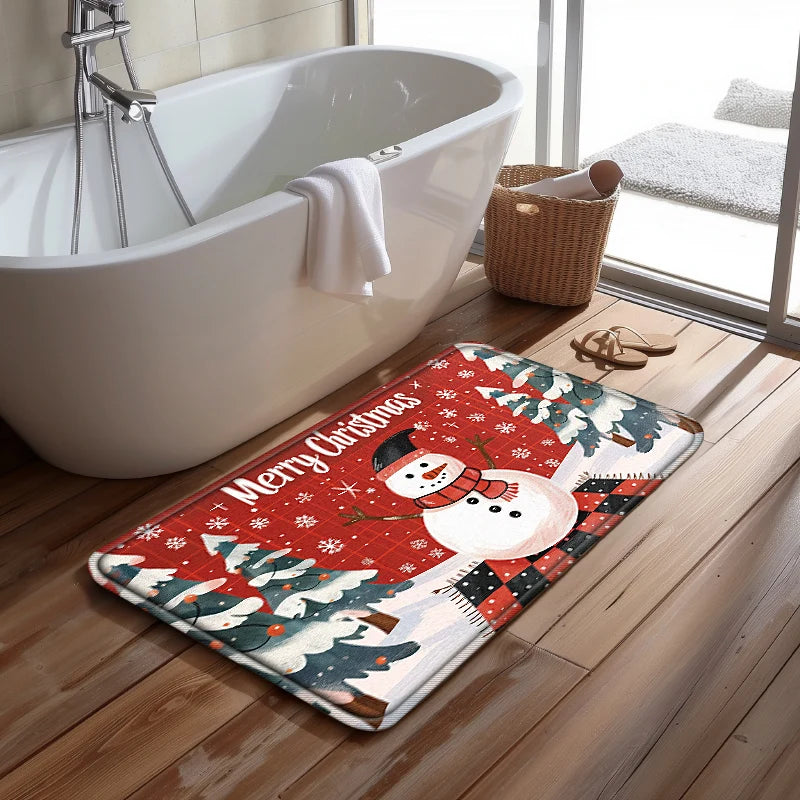 Christmas Snowman Floor Mat