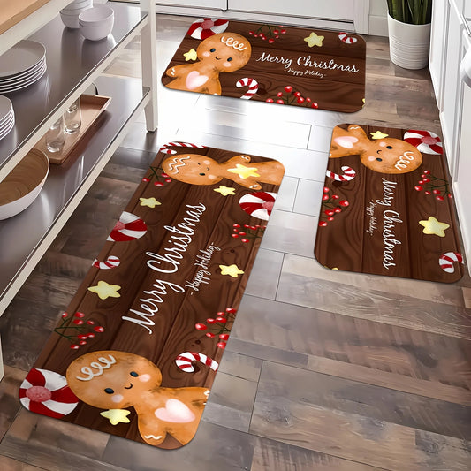 Christmas Gingerbread Man Floor Mat