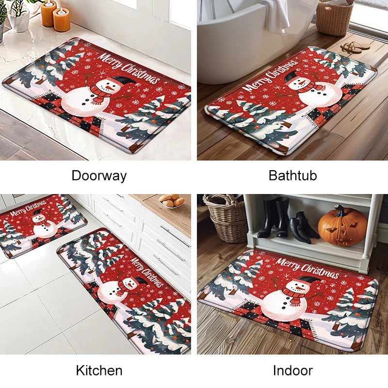 Christmas Snowman Floor Mat