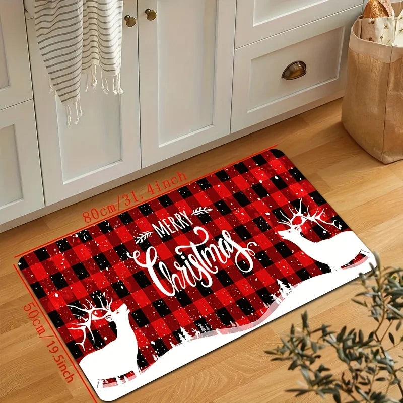 Christmas Red Deer Floor Mat