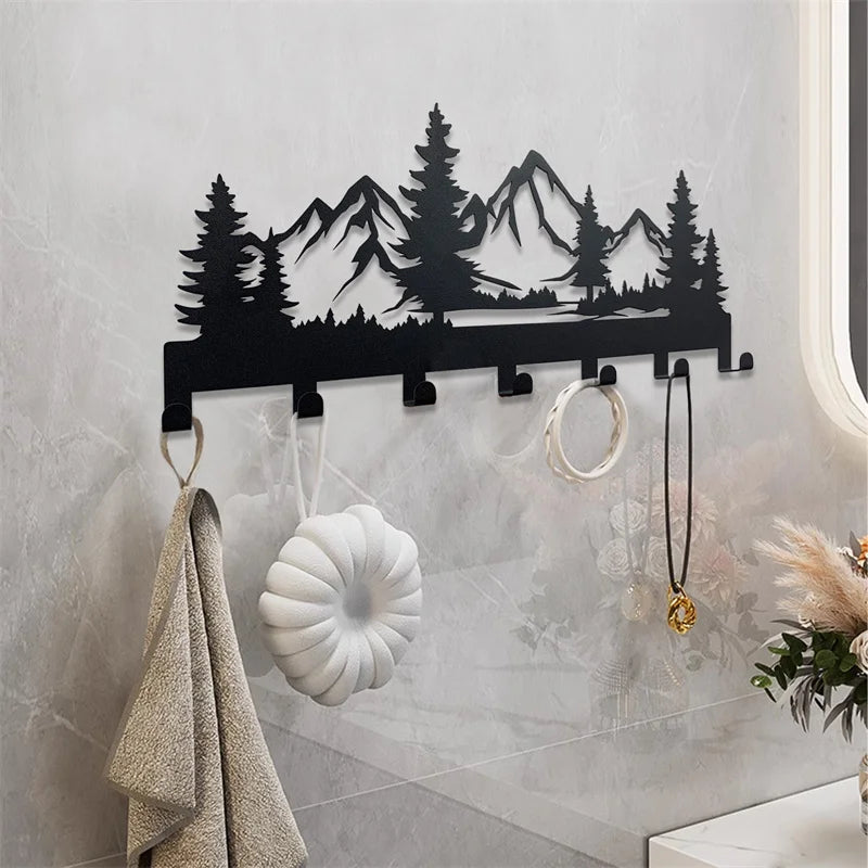 Mountain Forest Key Holder Hooks