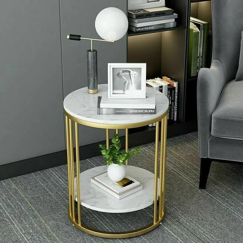 White Marble Side Table