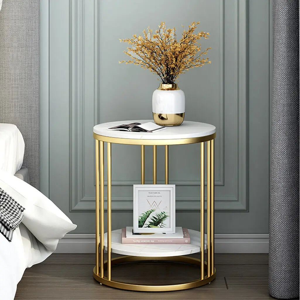 White Marble Side Table