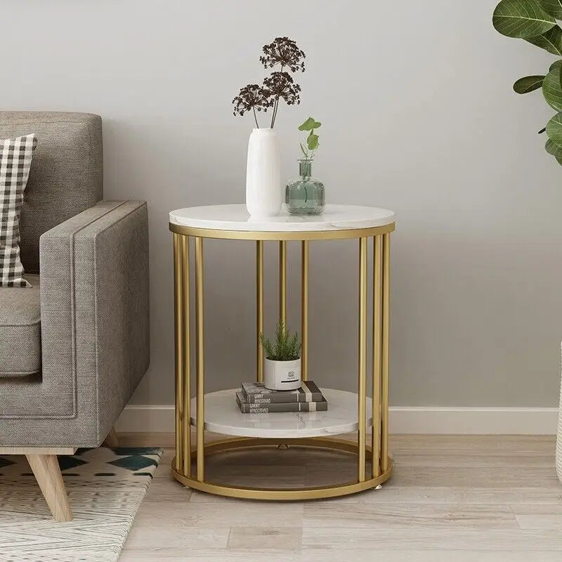 White Marble Side Table