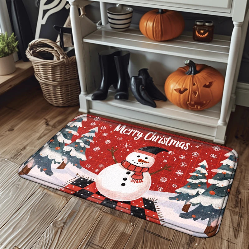 Christmas Snowman Floor Mat