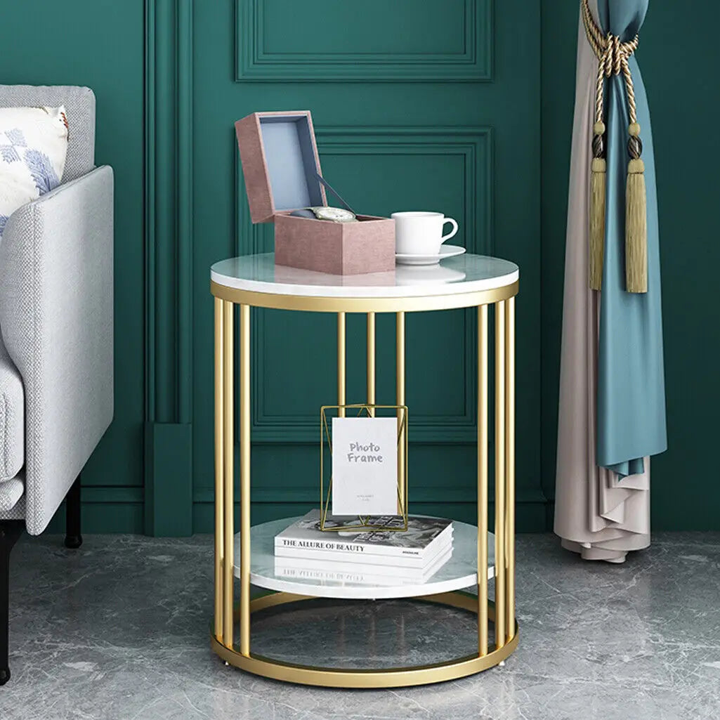 White Marble Side Table