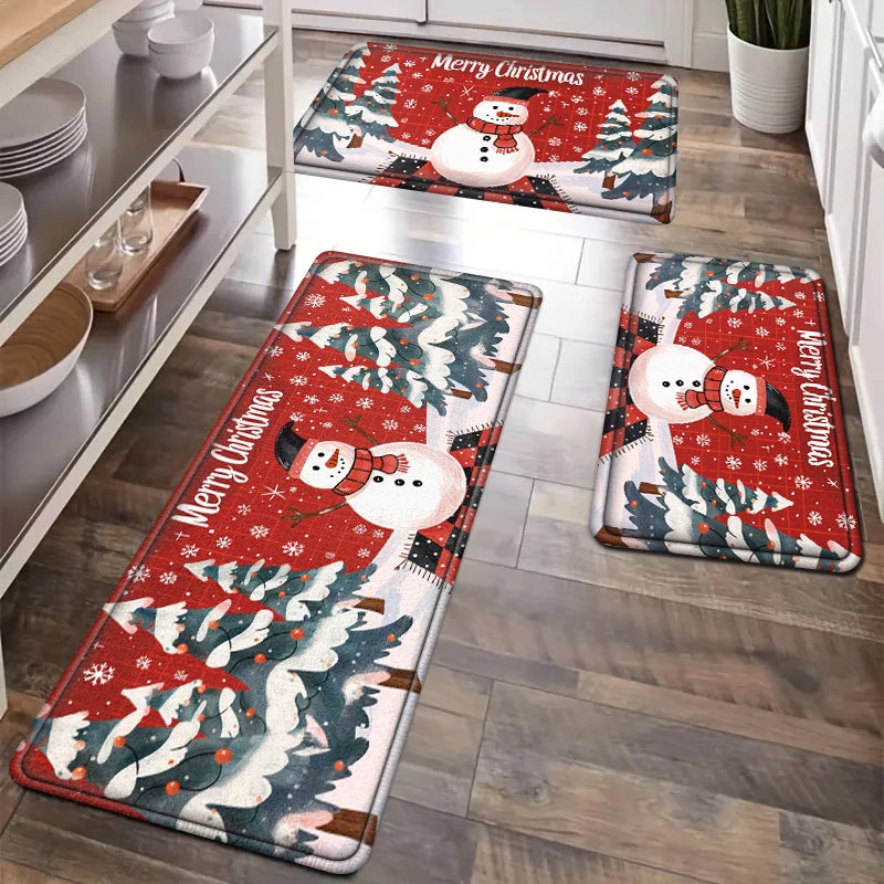 Christmas Snowman Floor Mat