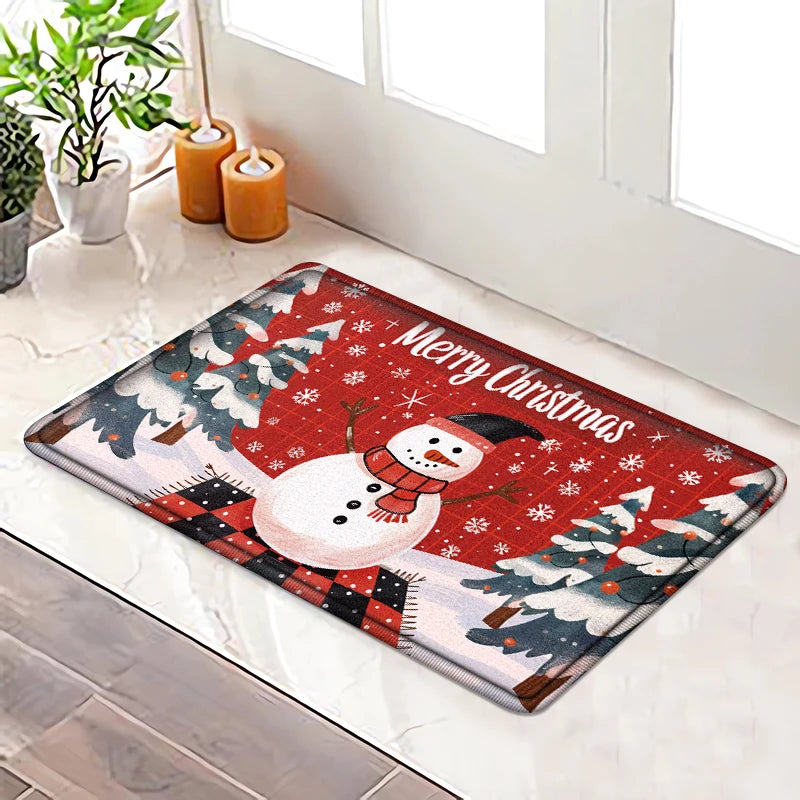 Christmas Snowman Floor Mat