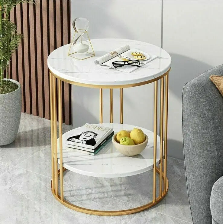 White Marble Side Table