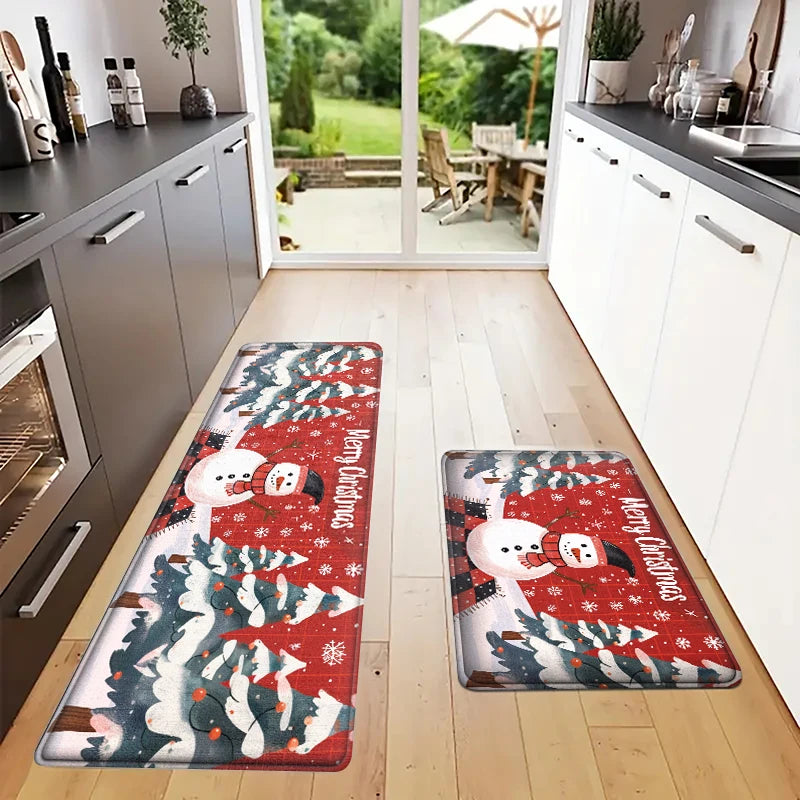 Christmas Snowman Floor Mat