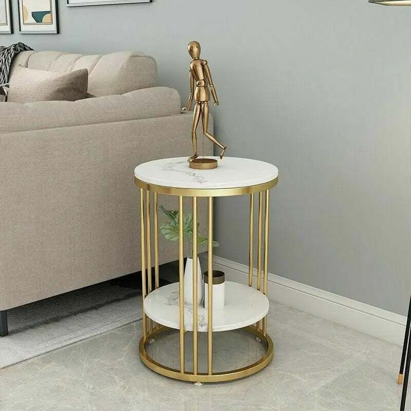 White Marble Side Table