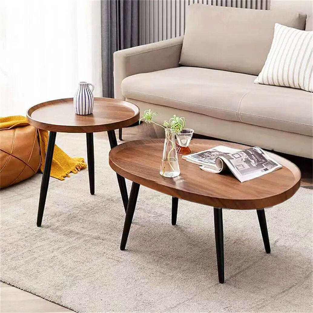 Living Room Wooden Coffee Table Set