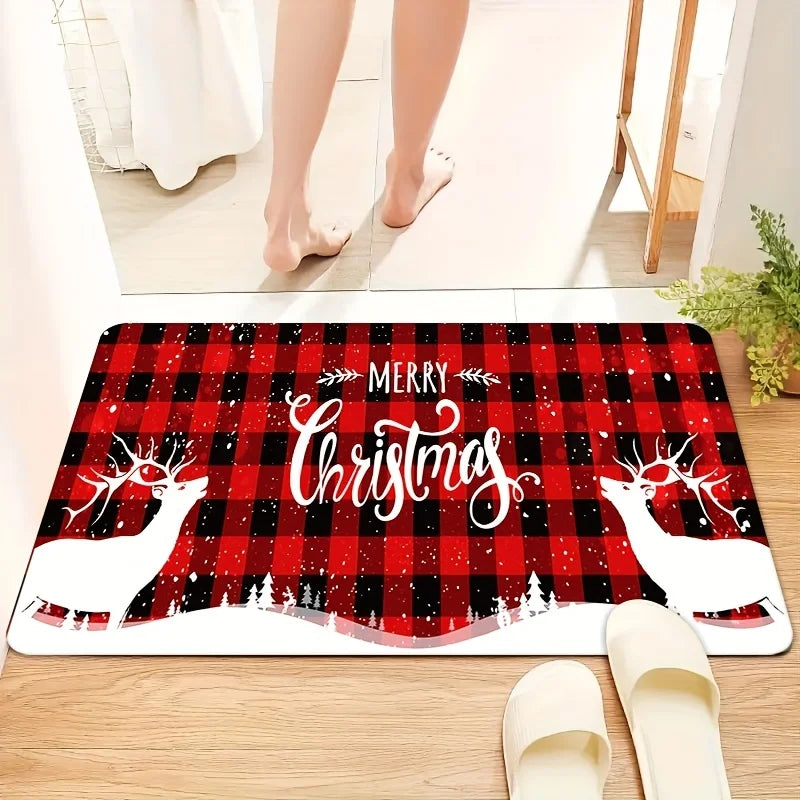 Christmas Red Deer Floor Mat