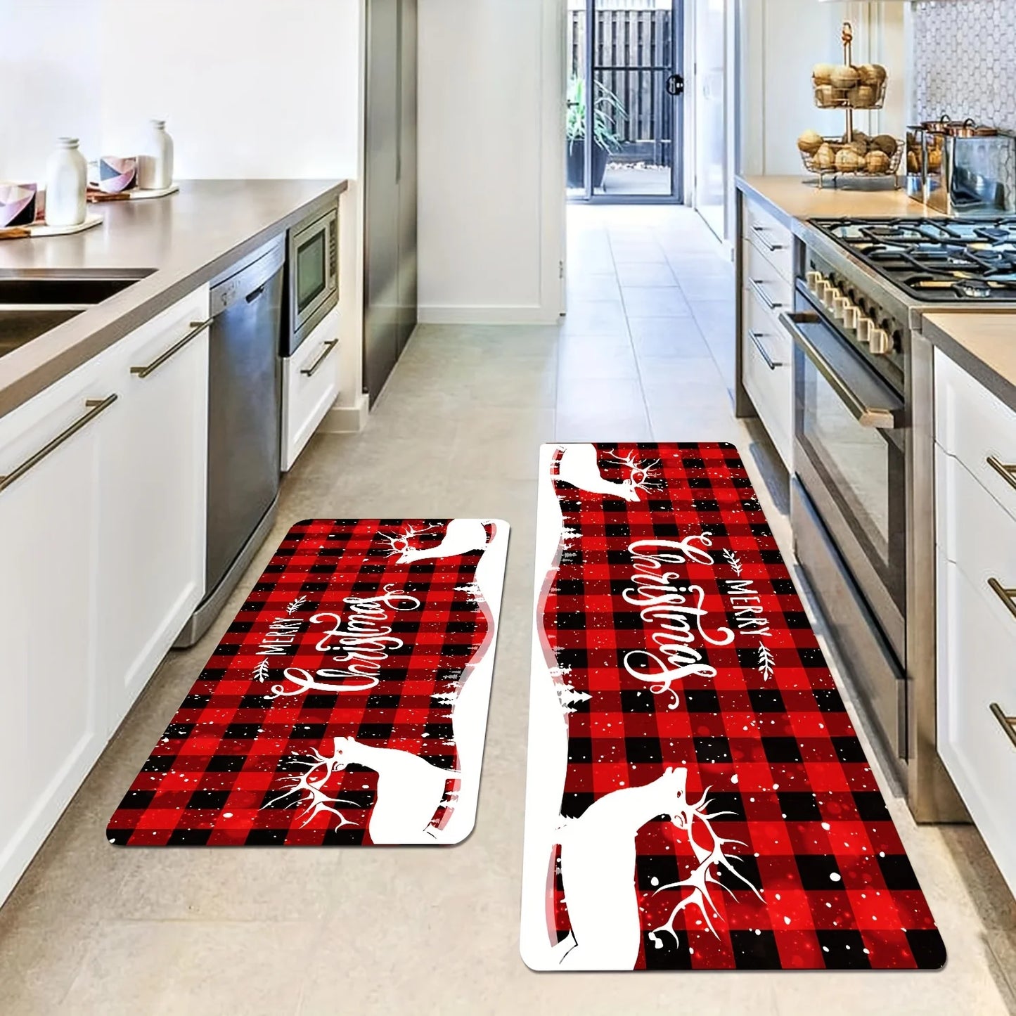 Christmas Red Deer Floor Mat