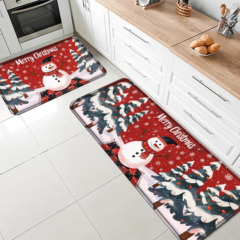 Christmas Snowman Floor Mat